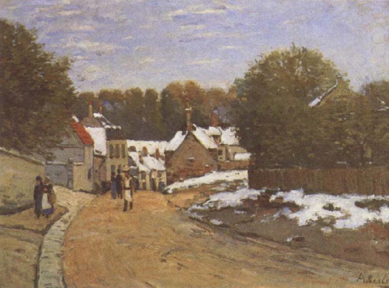Alfred Sisley First Snow at Louveciennes china oil painting image
